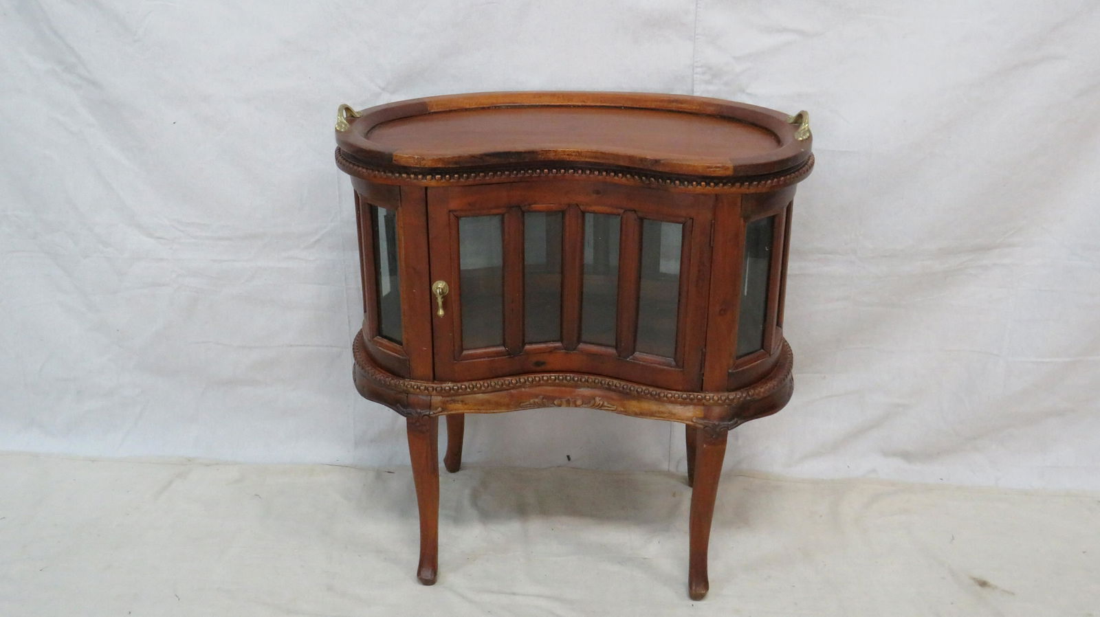 Vintage Mahogany Kidney Shaped Chocolate Cabinet (1 of 3)