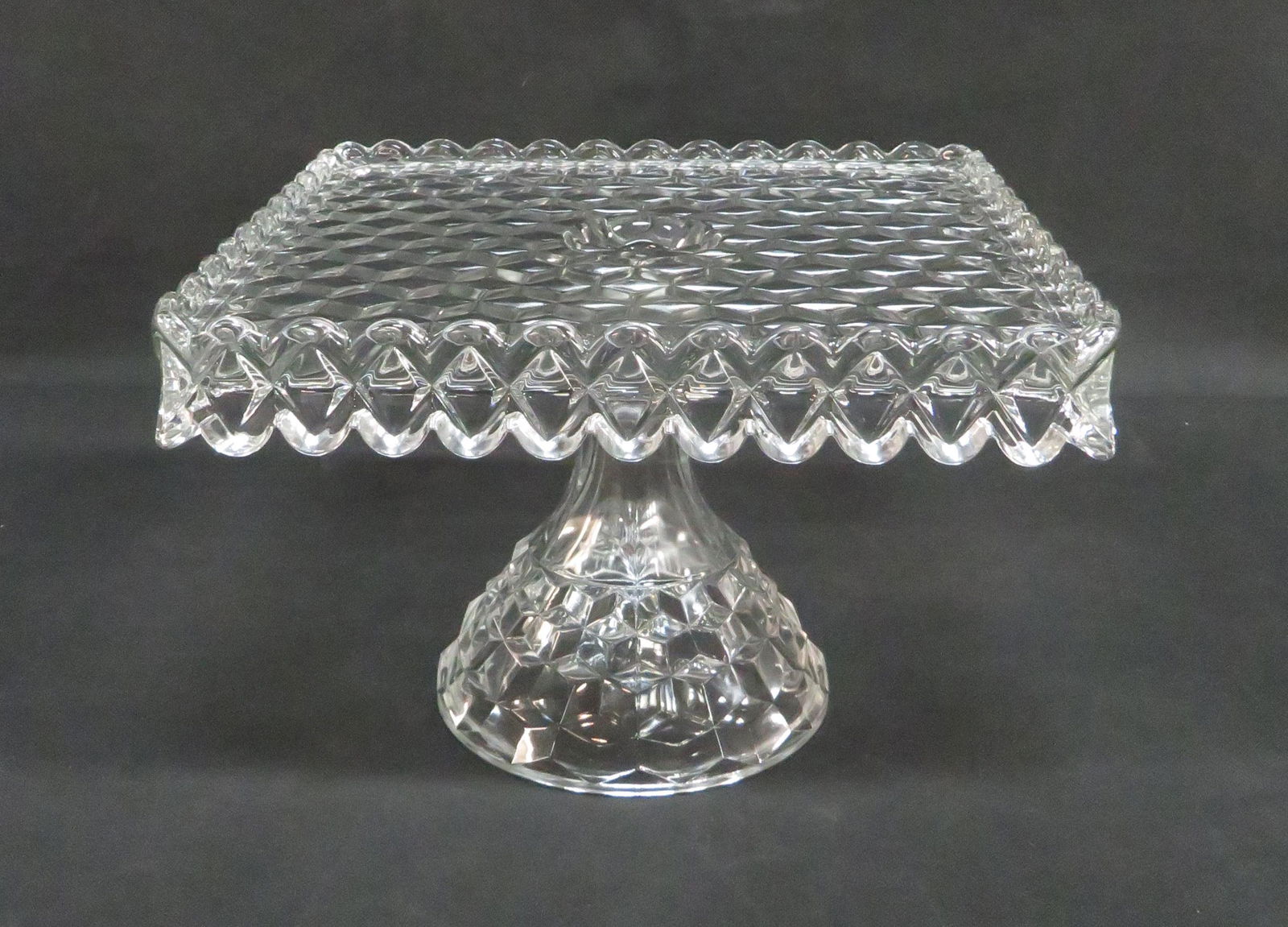 American Fostoria Square Cakestand (1 of 3)