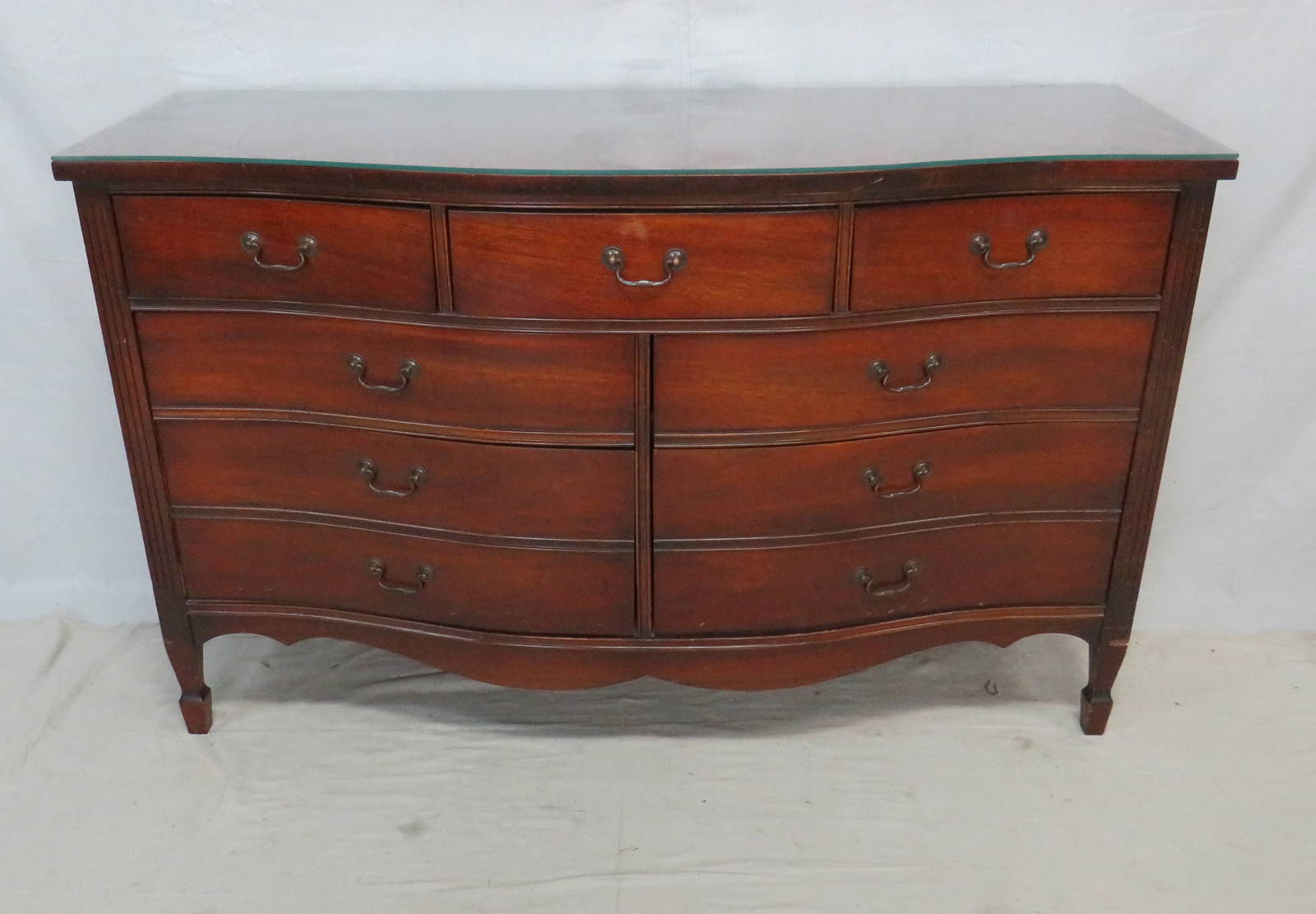 Antique Mahogany Dixie Bowfront Dresser Auction