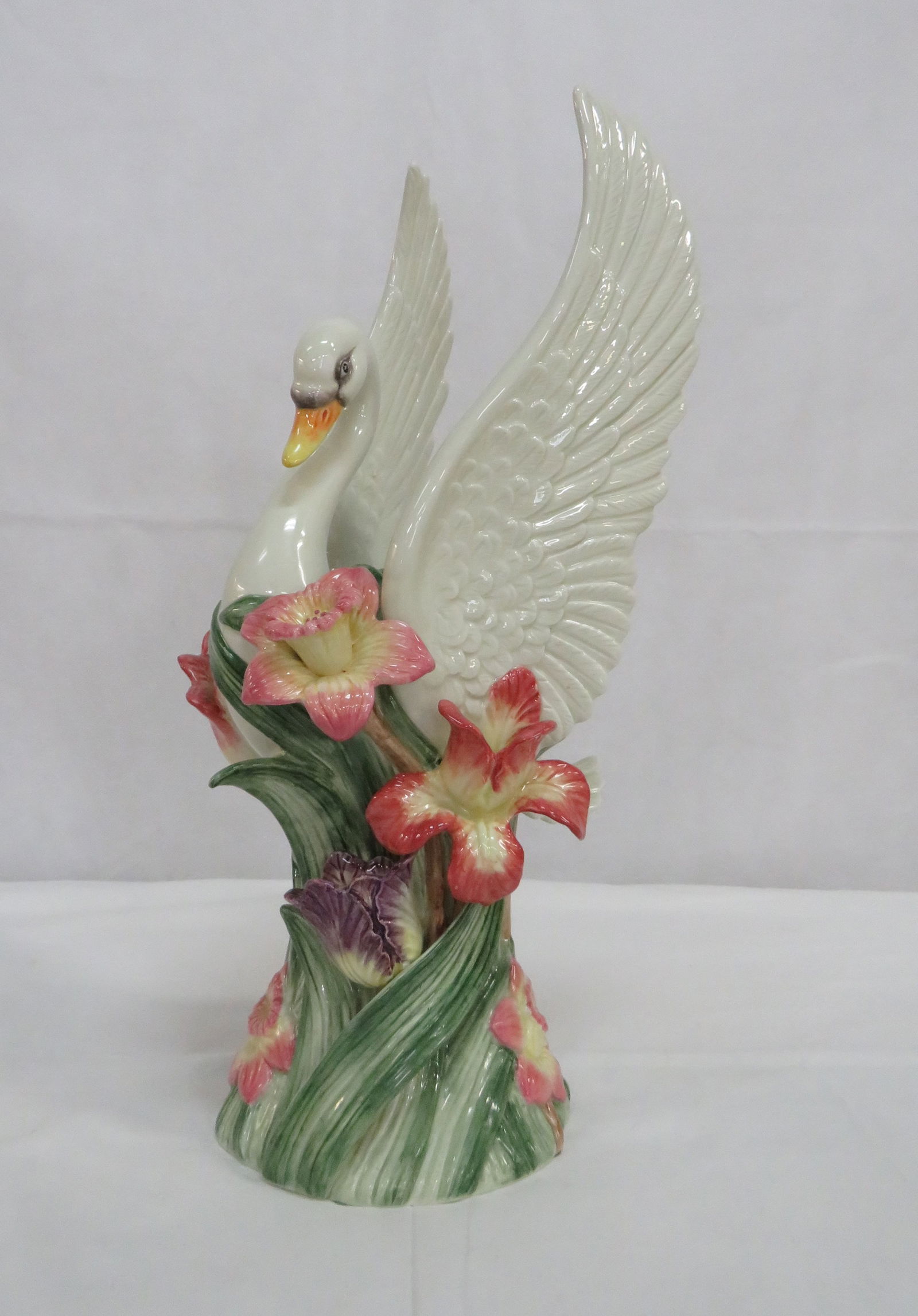 Vintage Large Fitz & Floyd Tulip Swan Vase (1 of 5)