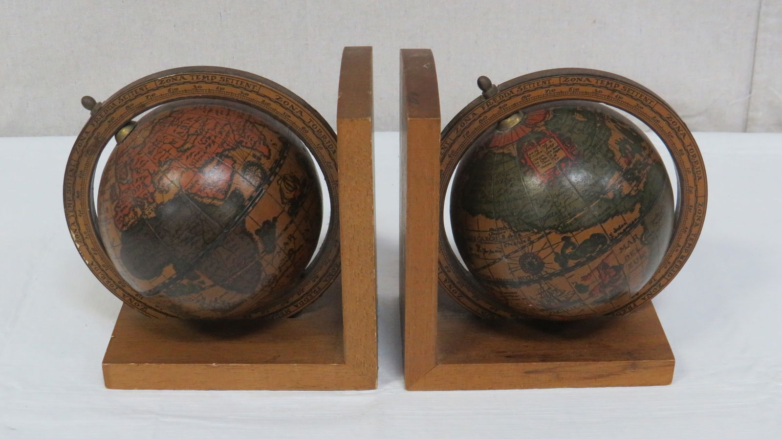 Vintage World Globe Bookends (1 of 3)