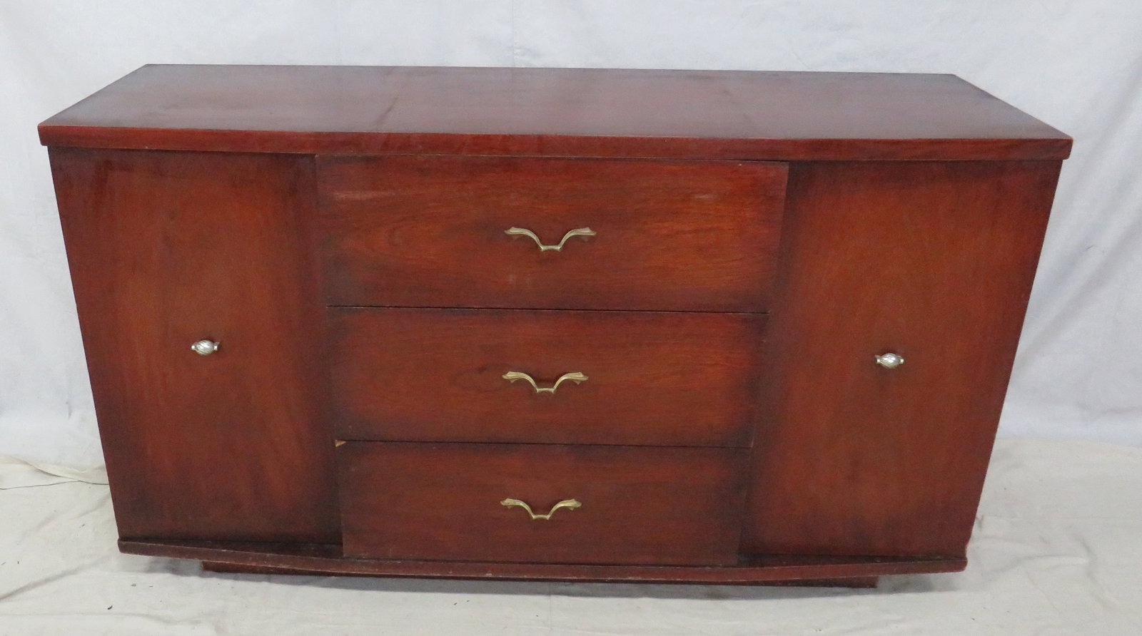 Mid Century Modern Sideboard: Mid Century Modern Sideboard in good condition, some blemishes to finish on top, 31''H x 56''W x 19''D