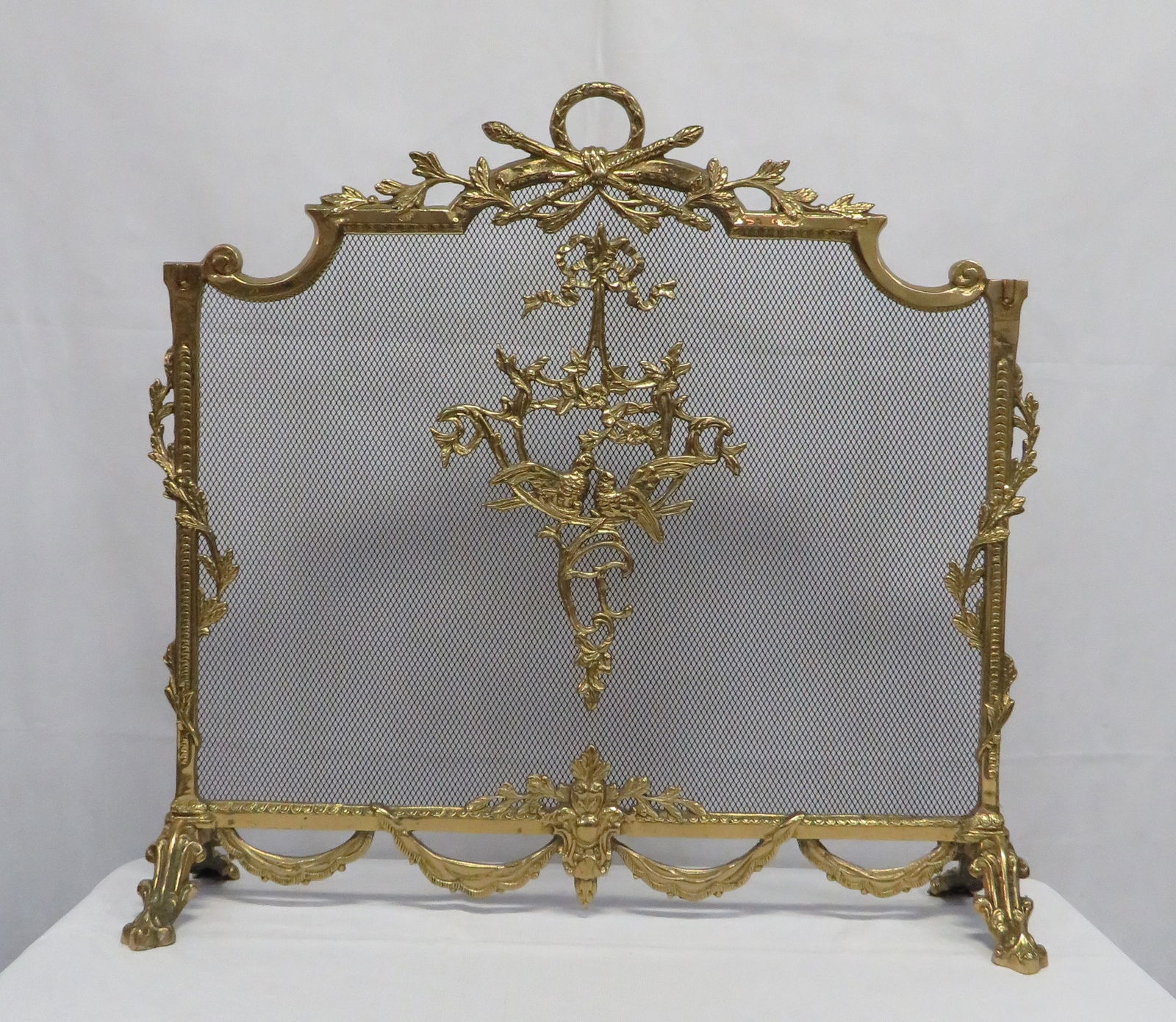 Louis XVI Style Brass Fire Place Screen (1 of 2)