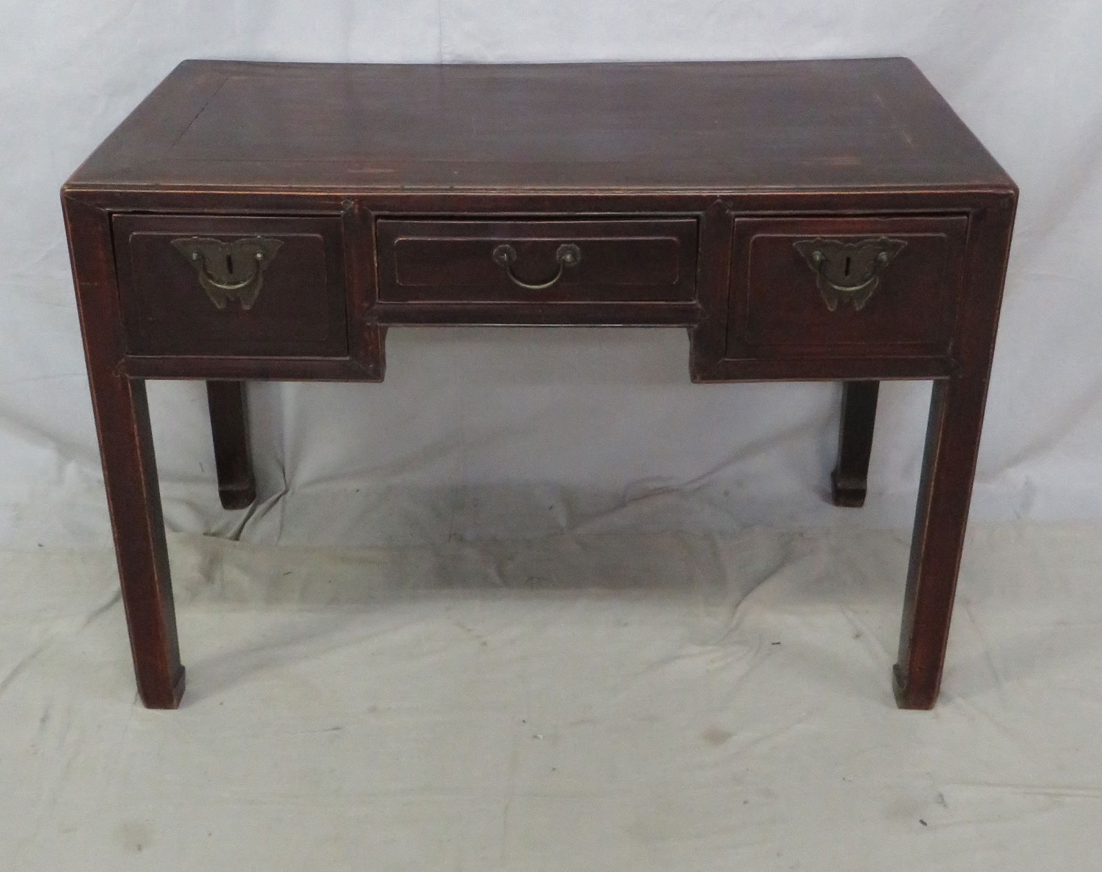 Antique Chinese Elmwood Red Lacquer Console Table (1 of 5)