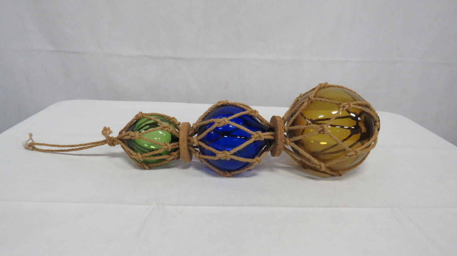 3 Blown Glass Fishing Buoy Floats (1 of 2)