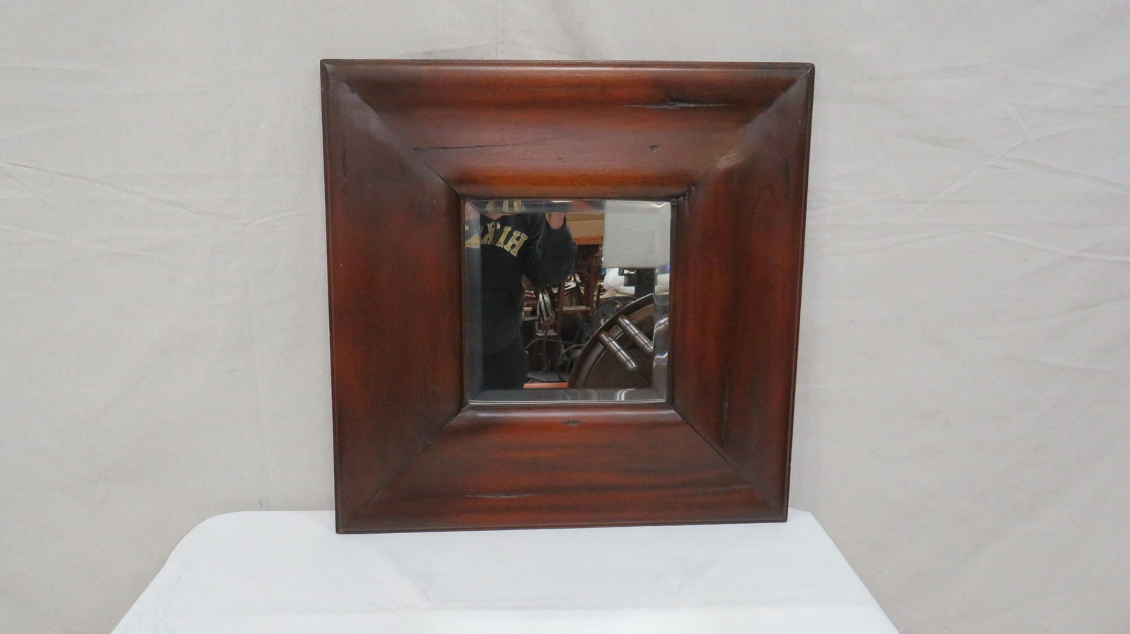 Decorative Mahogany Framed Beveled Mirror (1 of 2)