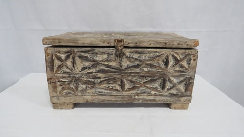 Vintage Highly Carved Coffer