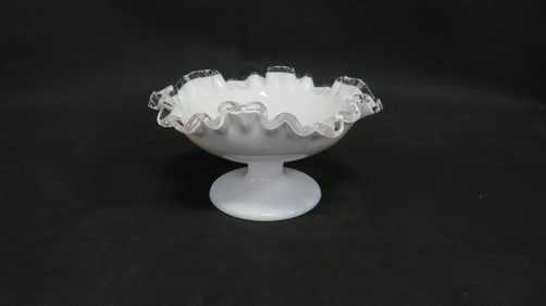 Vintage Silvercrest Double Crimped Footed Compote