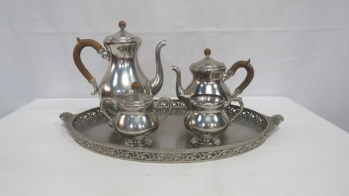 Vintage Royal Holland Pewter Tea Service