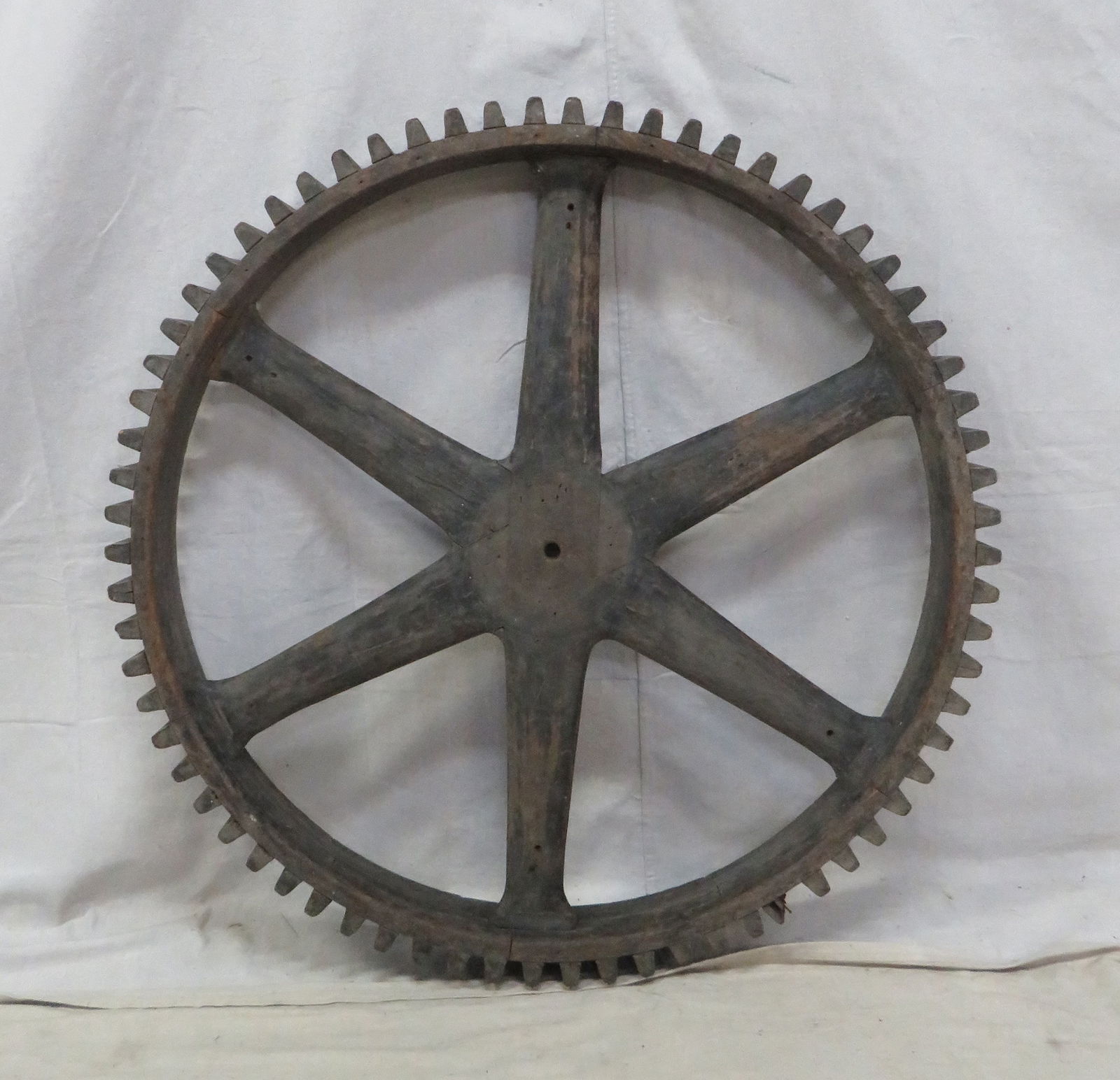 Antique 35" Industrial Wooden Gear Mold (1 of 3)