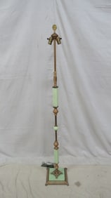 Antique Green Onyx Floor Lamp