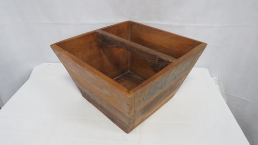 Large Wooden Grain Bucket