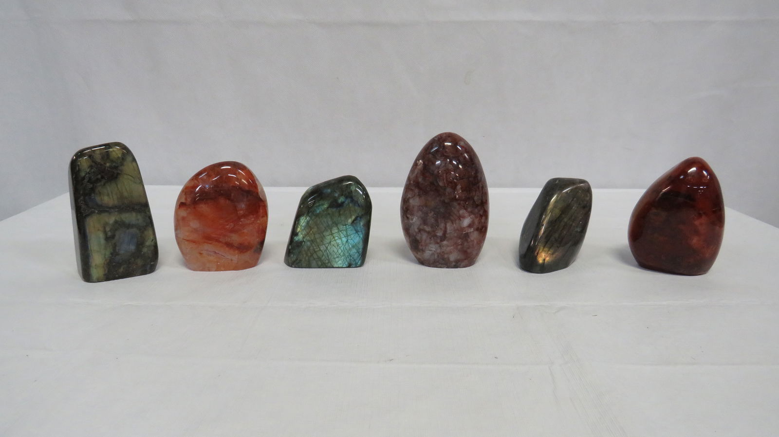 6 Polished Stone Paperweights (1 of 3)