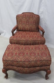Flexsteel Country French Chair and Ottoman