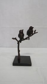 Bronze Birds on Marble Base