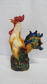 Large Majolica Rooster