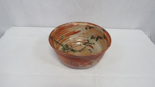 Large Artist Signed Studio Pottery Bowl