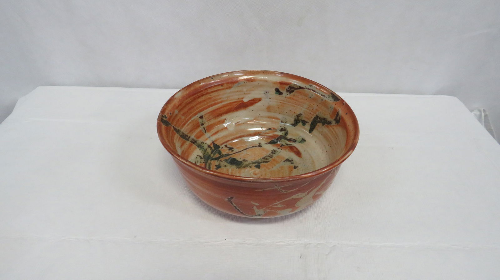 Large Artist Signed Studio Pottery Bowl (1 of 4)