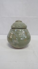Artist Signed Studio Pottery Covered Jar