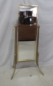 Vintage Brass Chevel Mirror