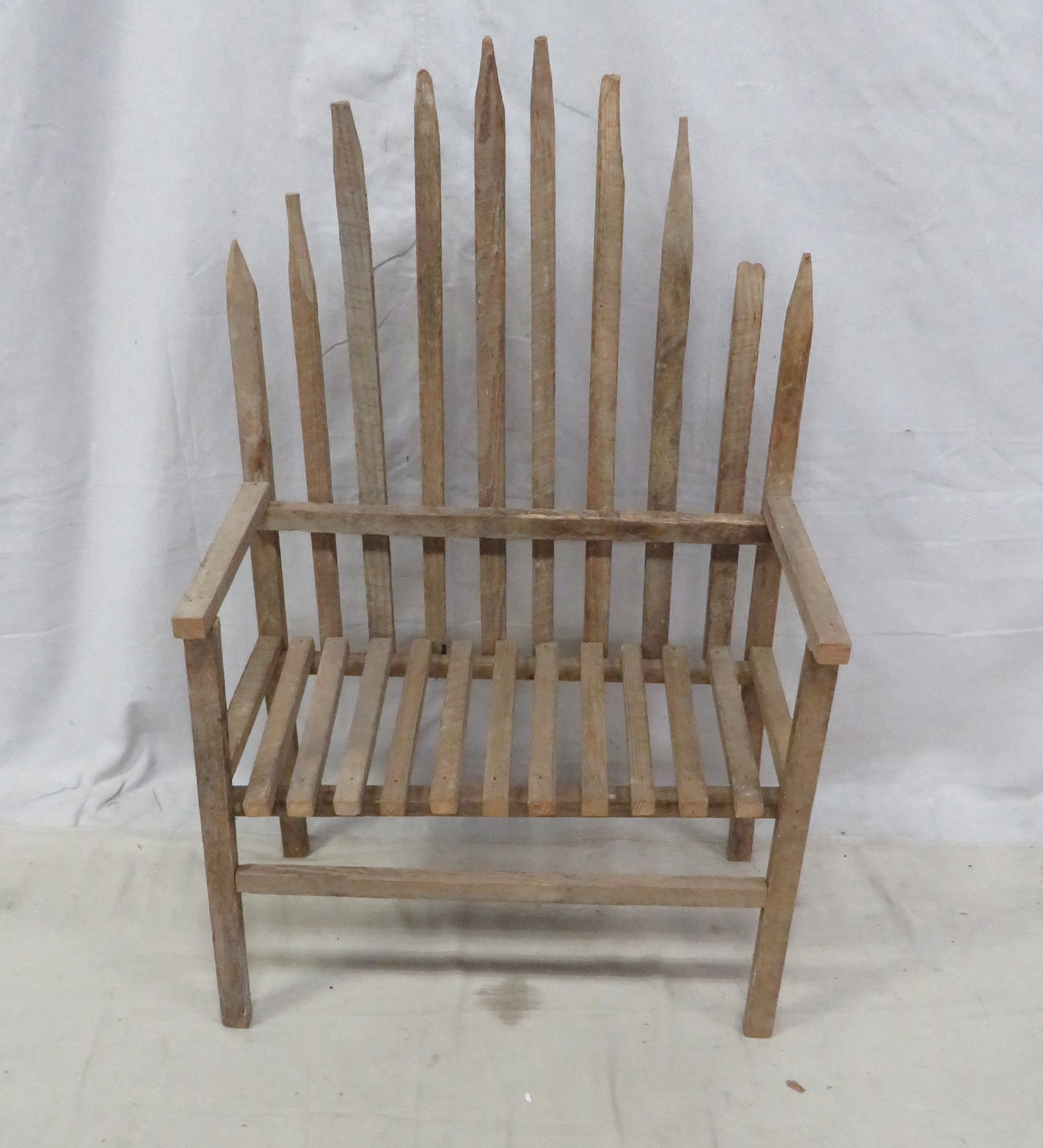 Tobacco Stick Decorative Garden Bench: Tobacco Stick Decorative Garden Bench in good condition. 39"H x 24"W x 14"D