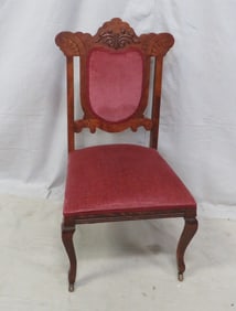 Antique Carved Mahogany Chair