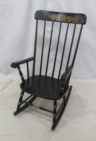 Vintage Stenciled Back Boston Rocker