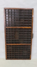 Antique Keystone Wooden Printers Tray