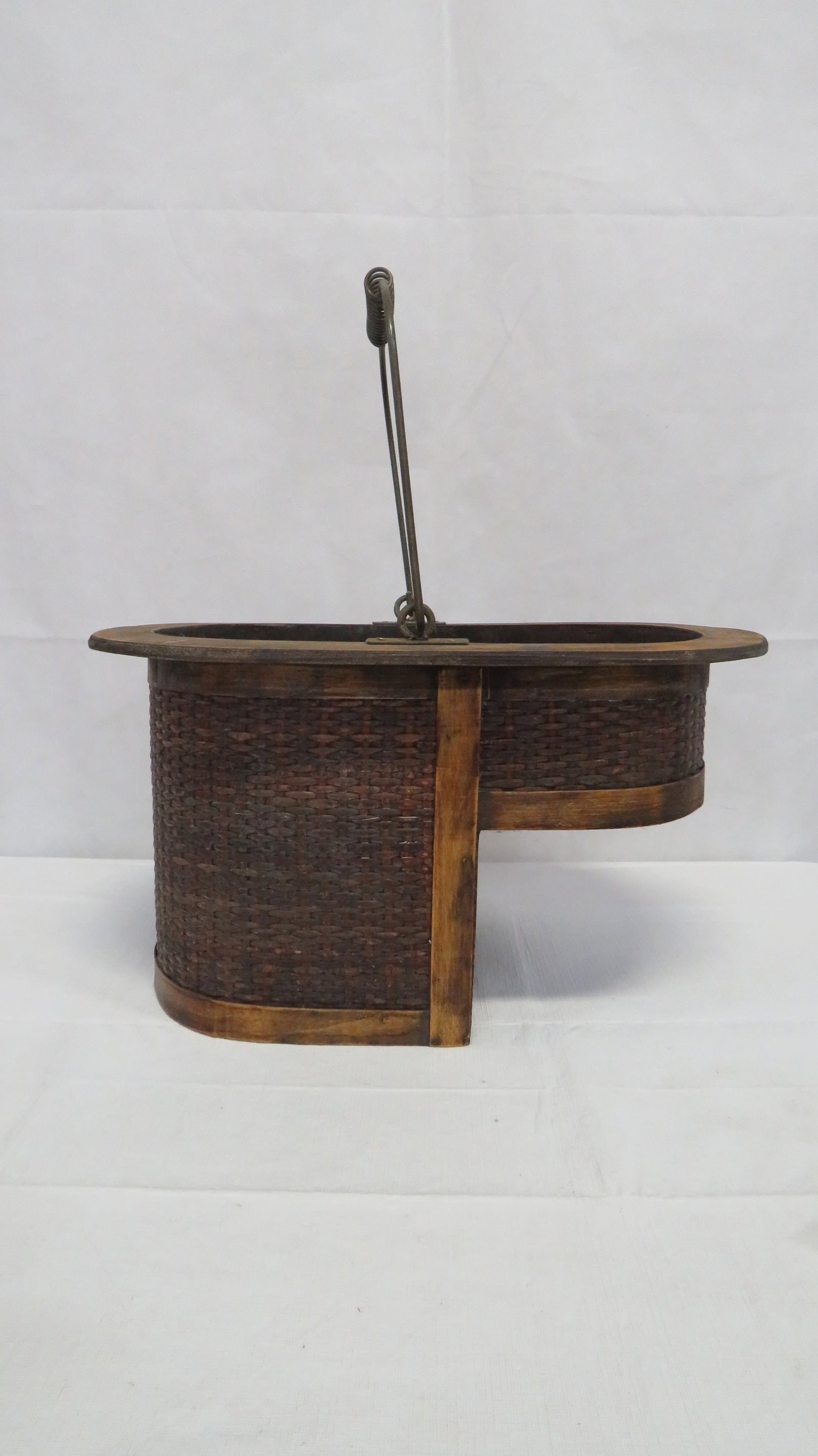 Vintage Wooden Stair Step Basket: Vintage Wooden Stair Step Basket in good condition. 9.75"H x 18"L x 8.25"W
