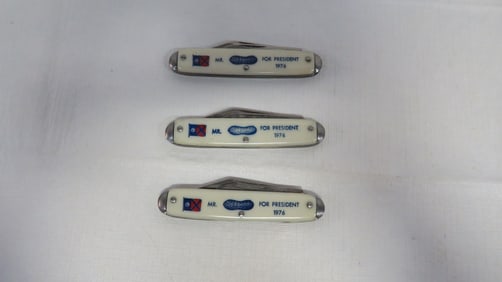 3 Mr Peanut for President Carter Political Knives