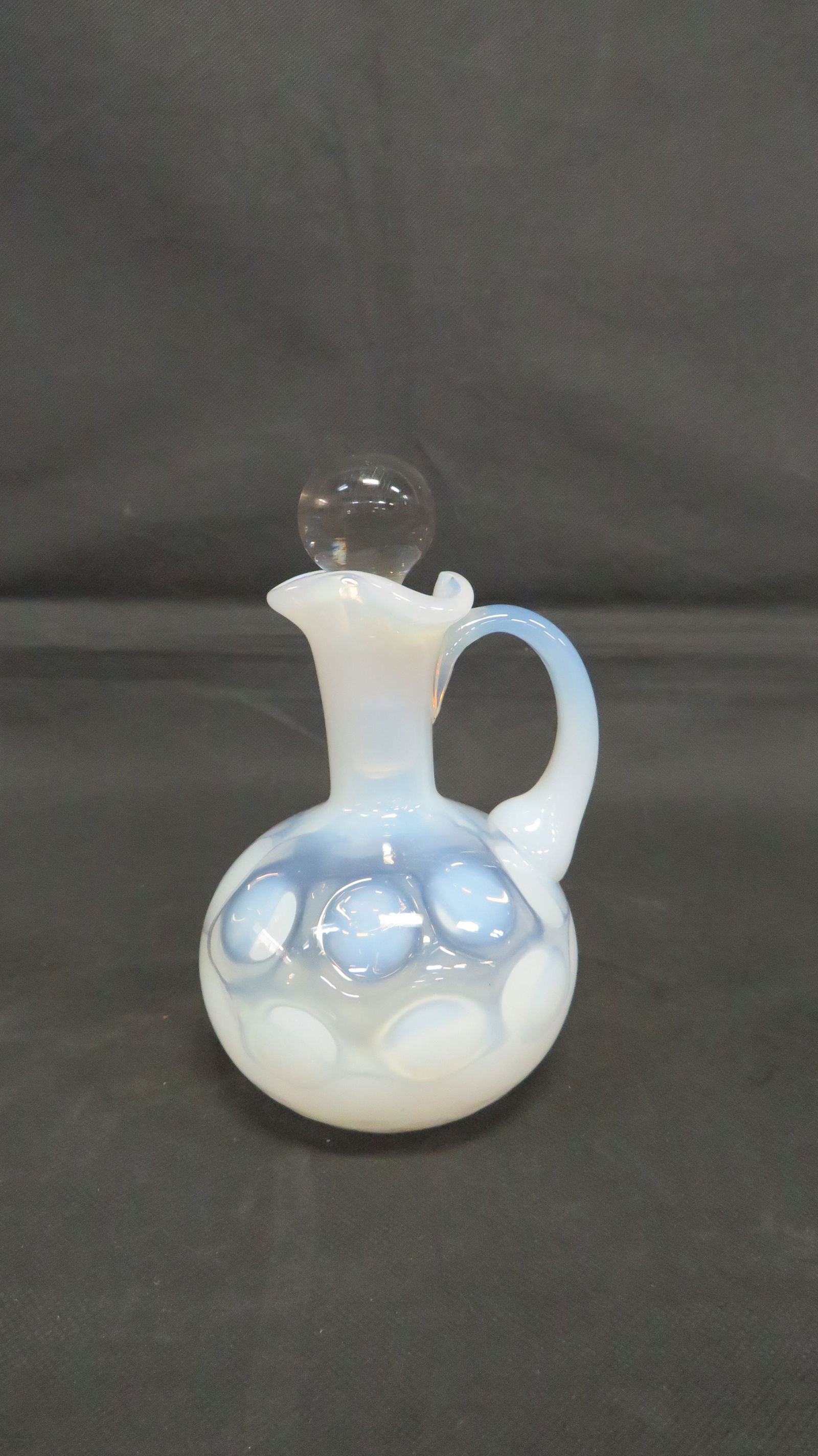 Vintage Fenton French Opalescent Coin Dot Cruet (1 of 3)