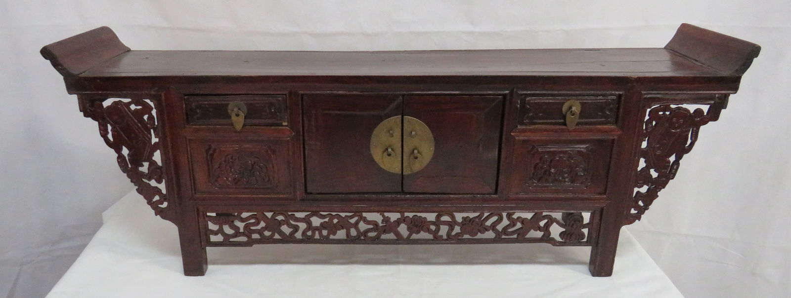 Antique Chinese Petite Carved Altar Table (1 of 4)