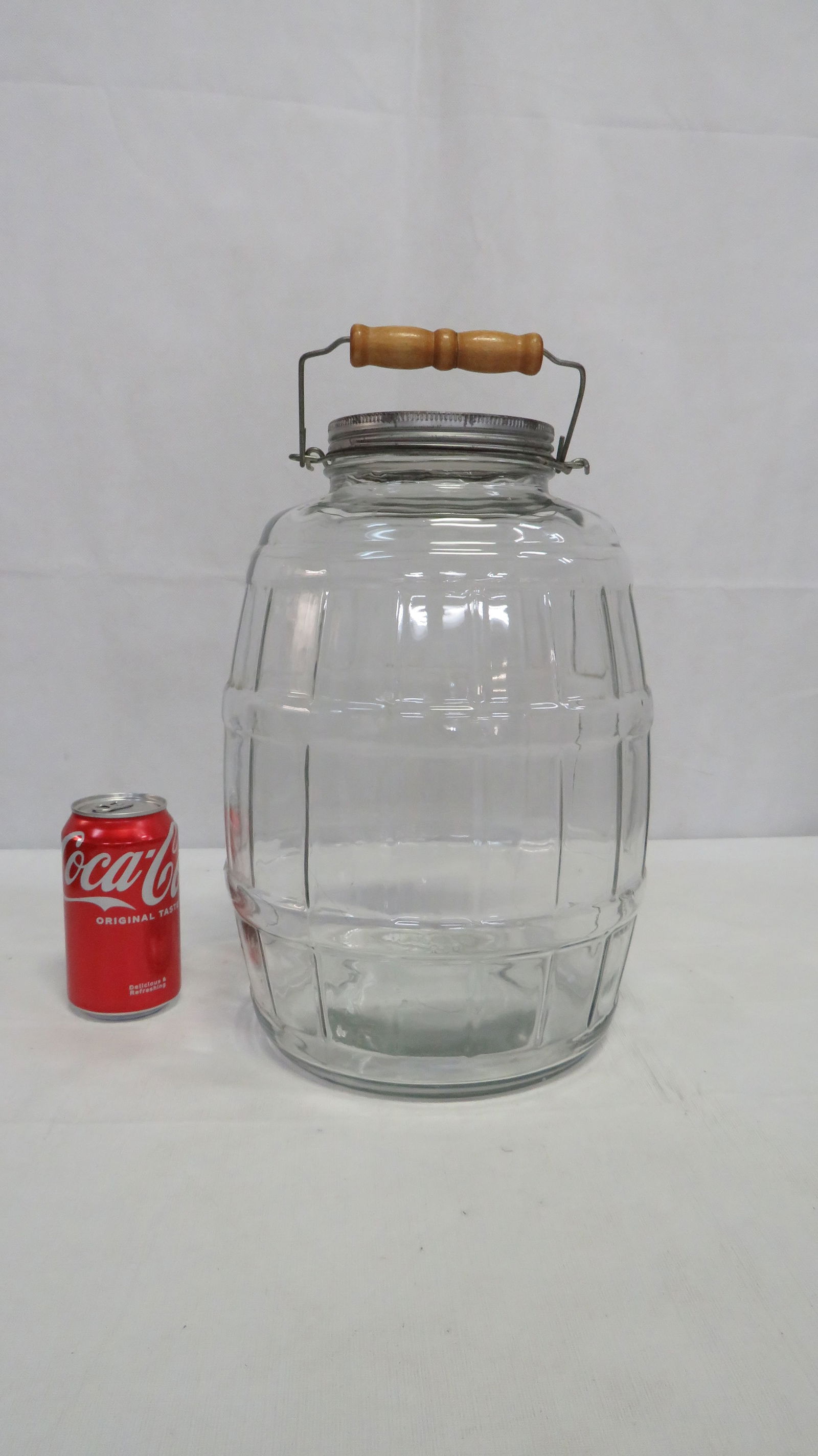 Vintage Large Glass Barrel Pickle Jar (1 of 1)