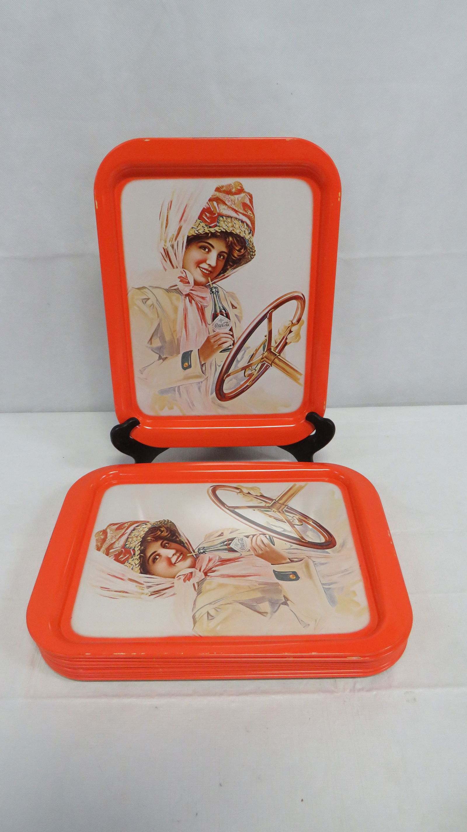 10 Vintage 1972 Coca Cola Metal Trays (1 of 5)