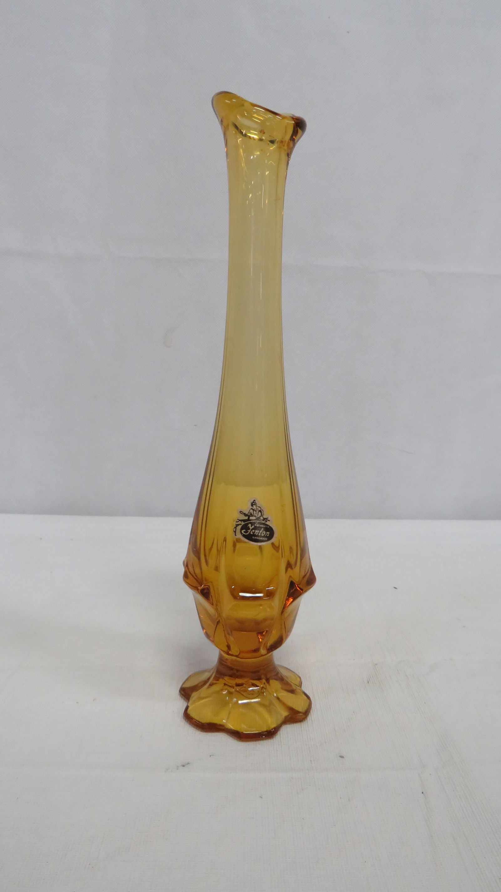 Vintage Fenton Amber Swung Vase (1 of 3)