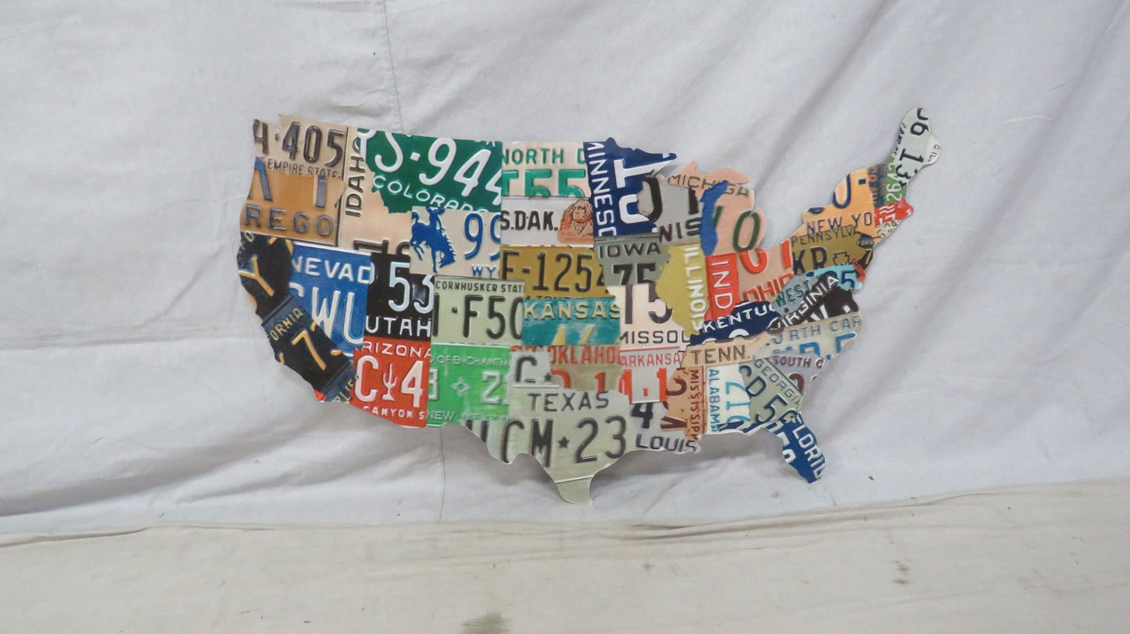 Metal USA License Plate Map (1 of 1)
