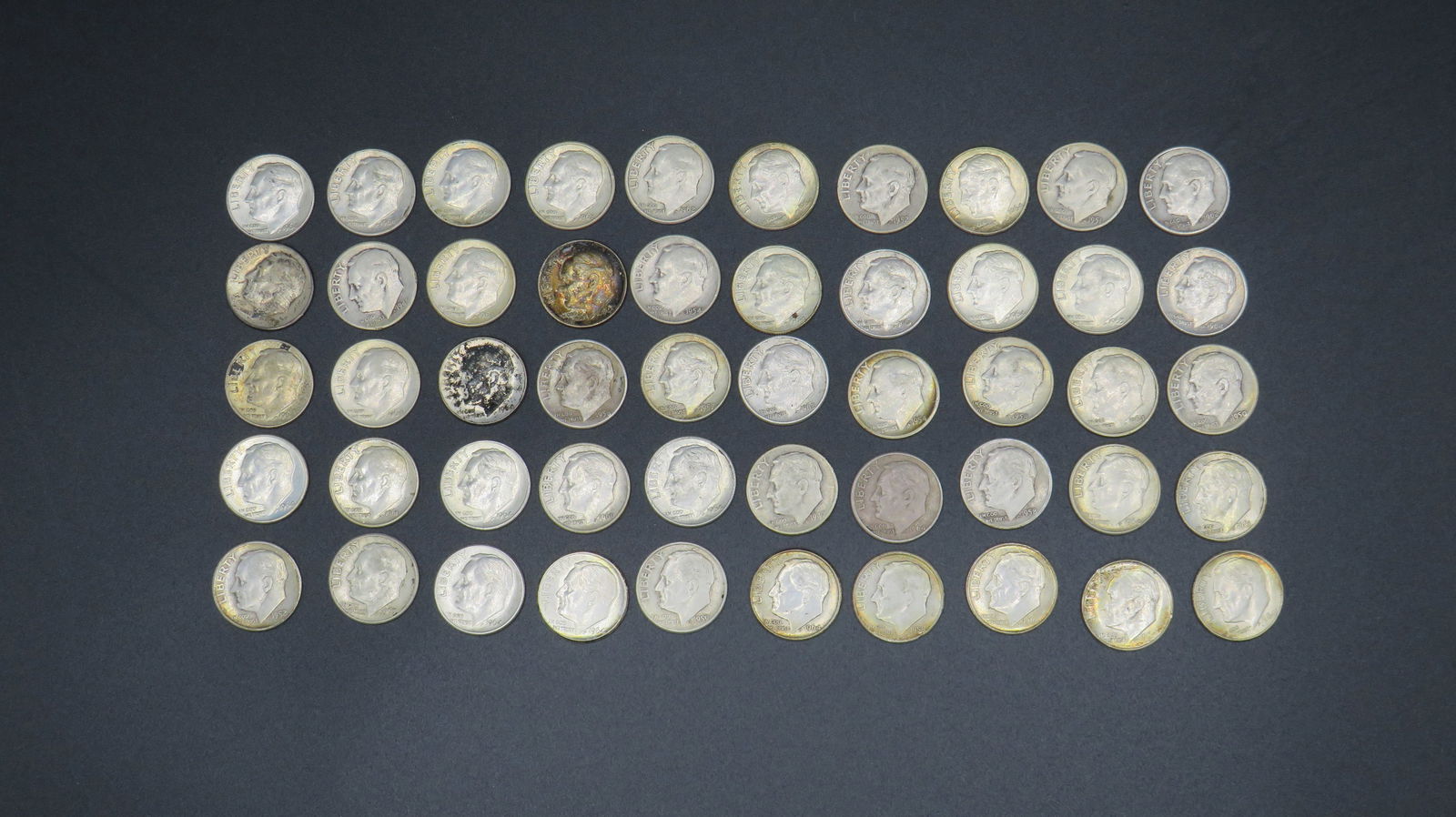 50 Roosevelt 90% Silver Dimes (1 of 2)