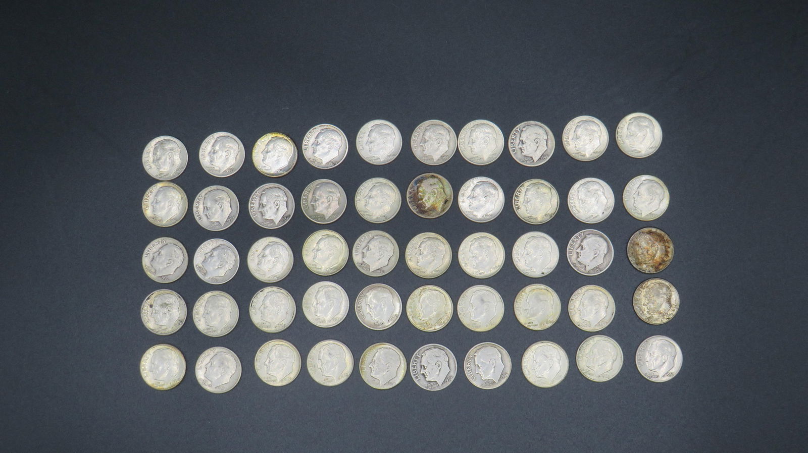 50 Roosevelt 90% Silver Dimes (1 of 2)