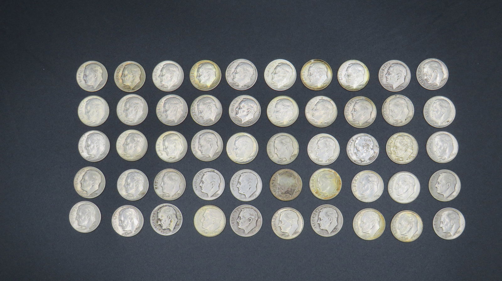 50 Roosevelt 90% Silver Dimes (1 of 2)