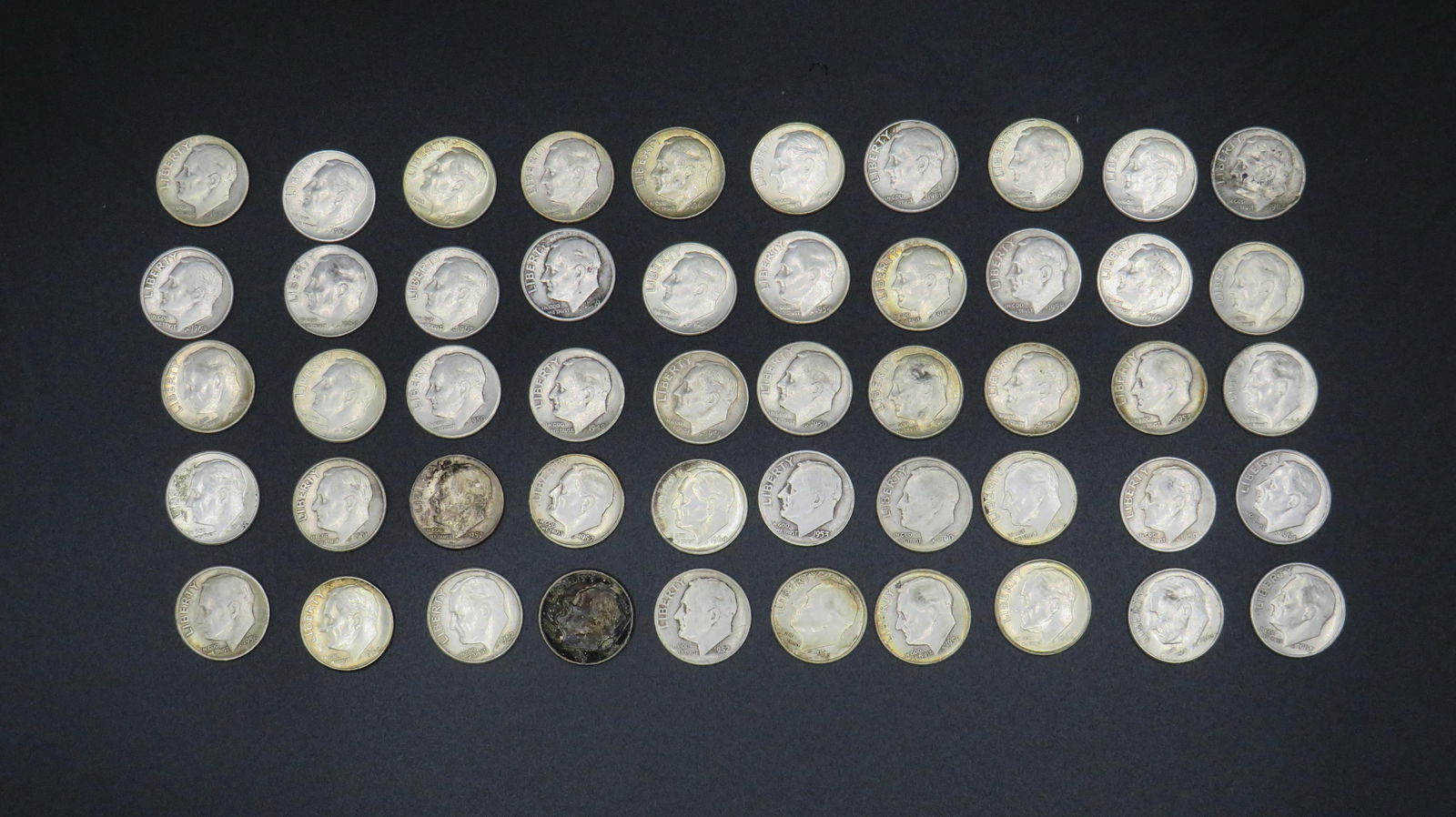 50 Roosevelt 90% Silver Dimes (1 of 2)