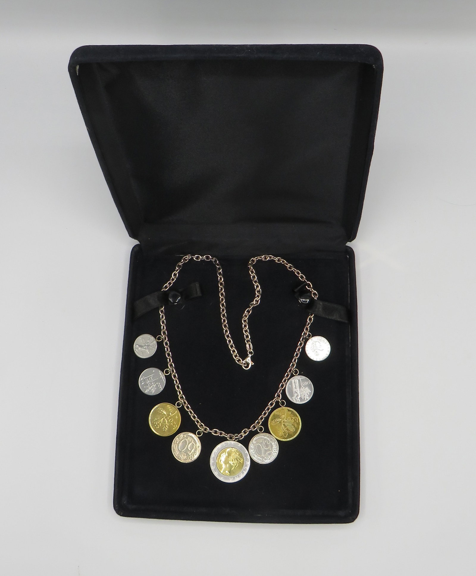 Milor Italian 925 Chain Coin Necklace: Milor Italian 925 Chain Coin Necklace in original box