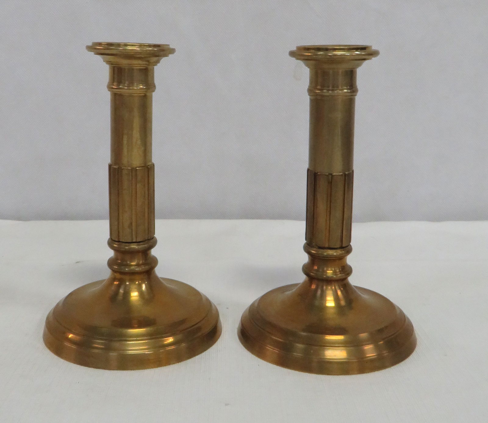 Vintage Solid Brass 7" Candlesticks (1 of 3)