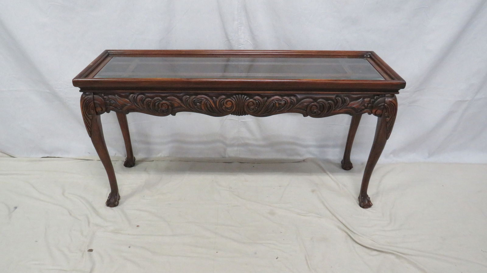 Country French Carved Console Table (1 of 3)
