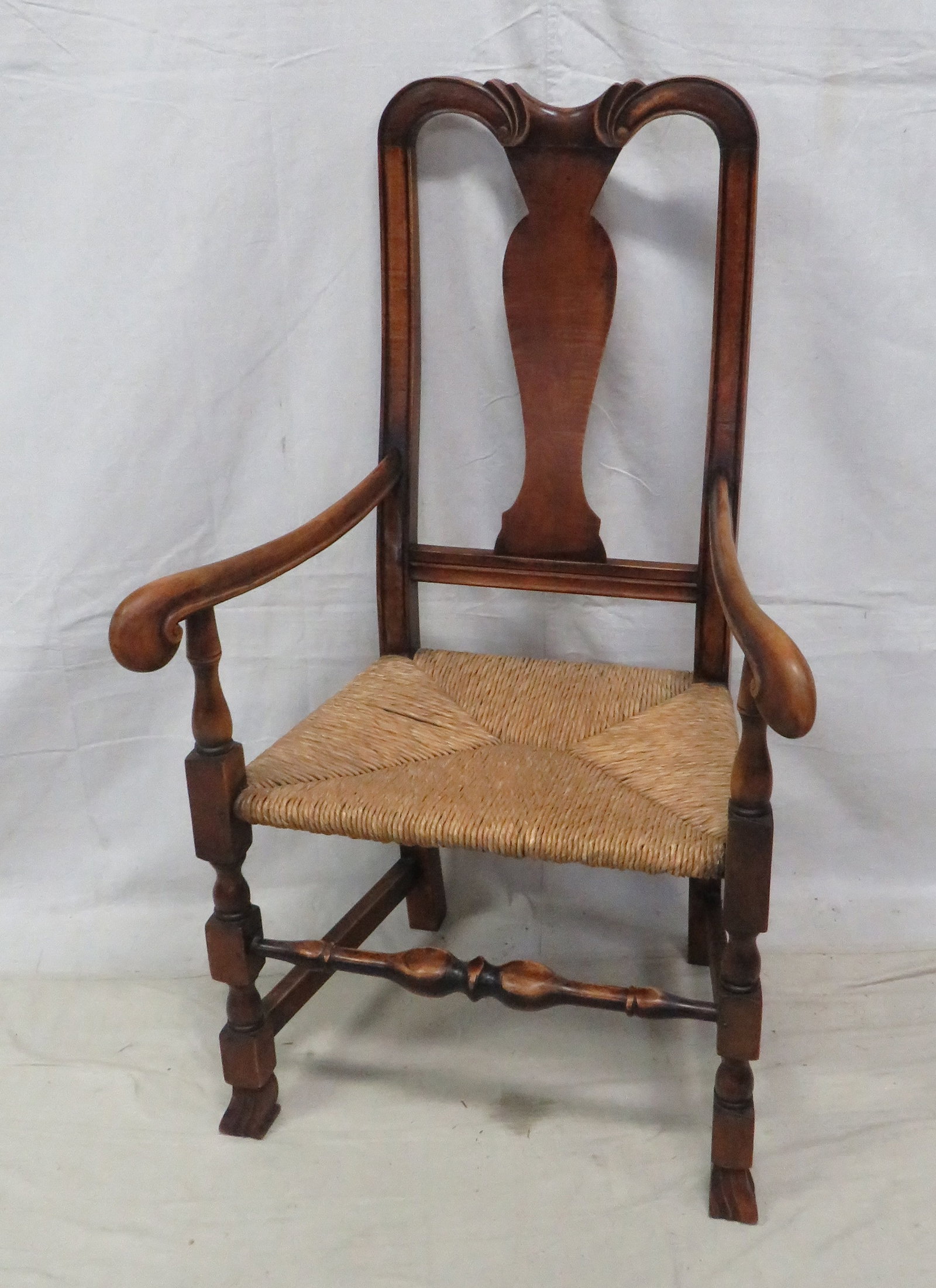 Bench Made Eldred Wheeler Rush Bottom Arm Chair (1 of 6)