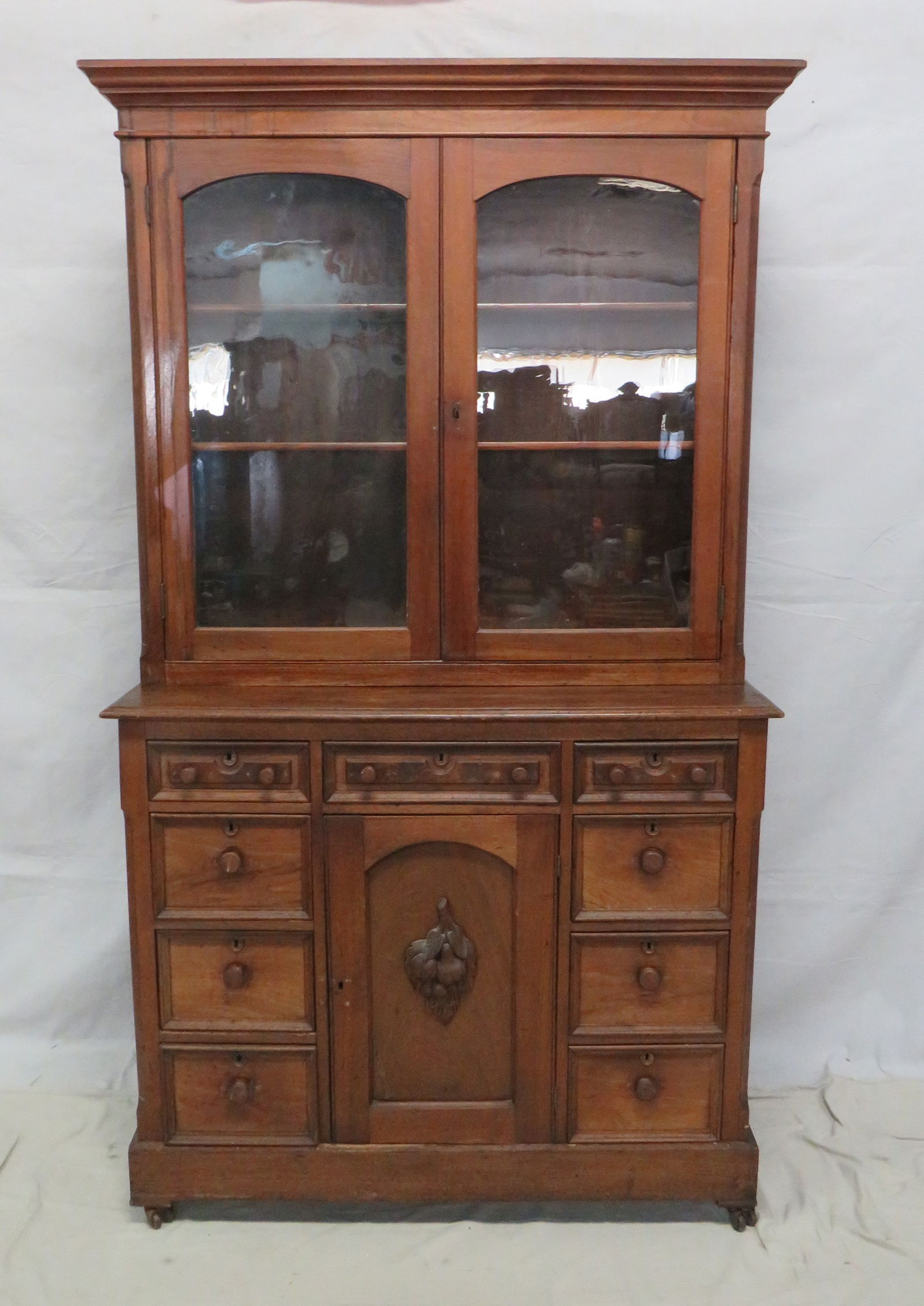 Antique Victorian Step Back Cupboard (1 of 6)