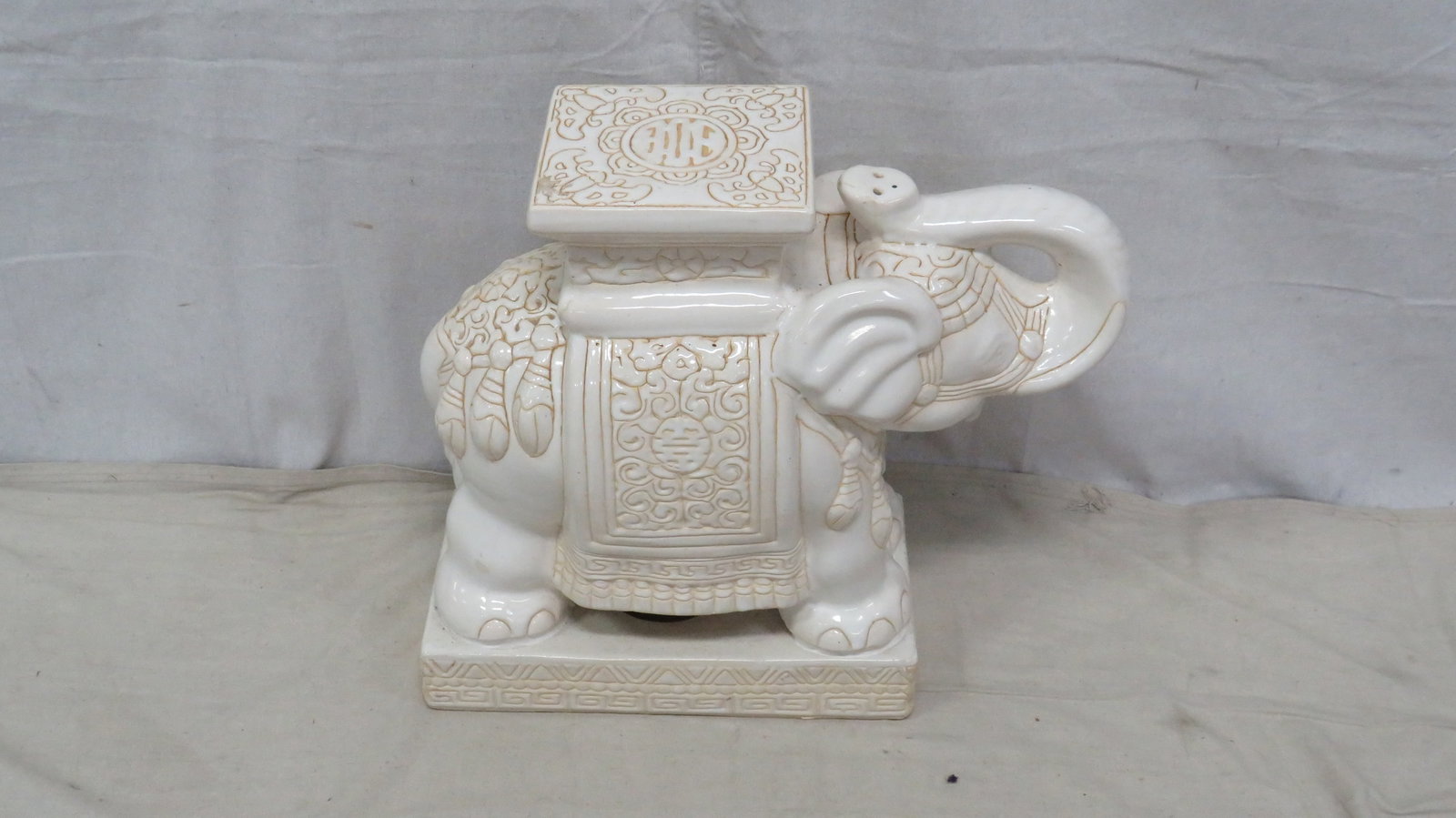 Vintage Elephant Garden Stool (1 of 3)