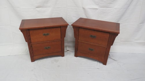 Pair of Mission Oak Nightstands