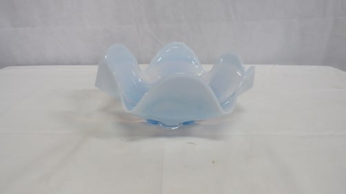 Duncan Miller Blue Opalescent Canterbury Bowl