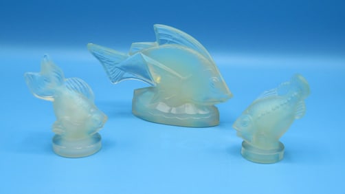 Sabino Paris France Opalescent Art Glass Fish