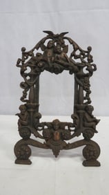 Victorian Bronzed Cast Iron Easel Photo Frame